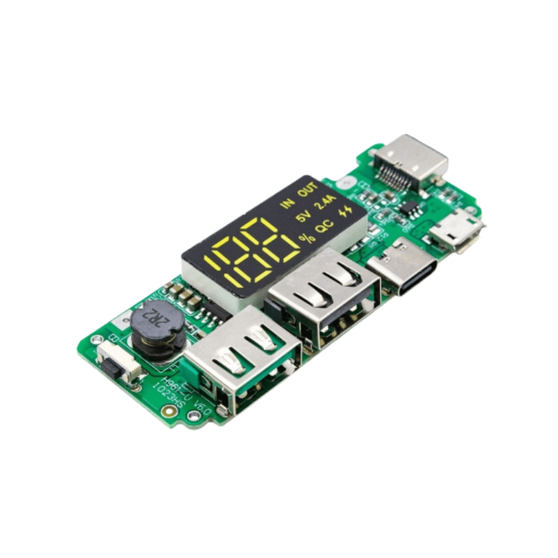 ماژول پاوربانک داری نمایشگر با ورودی Type-C و دو خروجی USB مدل H961