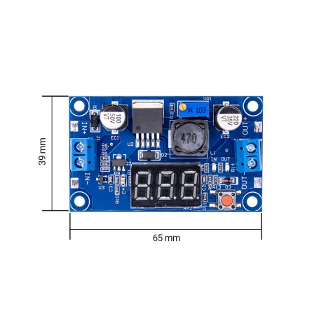 ماژول مبدل کاهنده DC-DC LM2596 به همراه نمایشگر ولتاژ