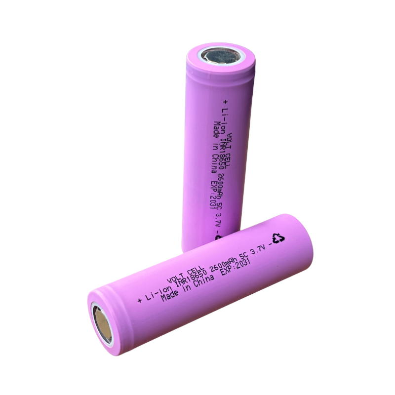 باتری لیتیوم یون 3.7 ولت 5C 2600mAh سایز 18650 برند VOLT CELL