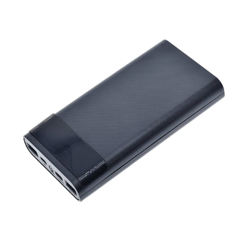 کیس پاوربانک 6 باتری با دو خروجی USB دارای نمایشگر (مشکی)