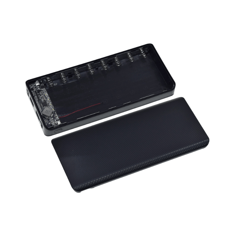 کیس پاوربانک 8 باتری فست شارژ 22.5W با دو خروجی USB (مشکی)