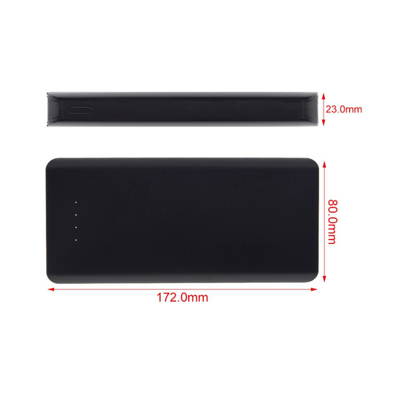 کیس پاوربانک 8 باتری فست شارژ 22.5W با دو خروجی USB (مشکی)
