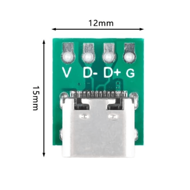 برد تبدیل کانکتور TYPE-C مادگی به DIP 4PIN