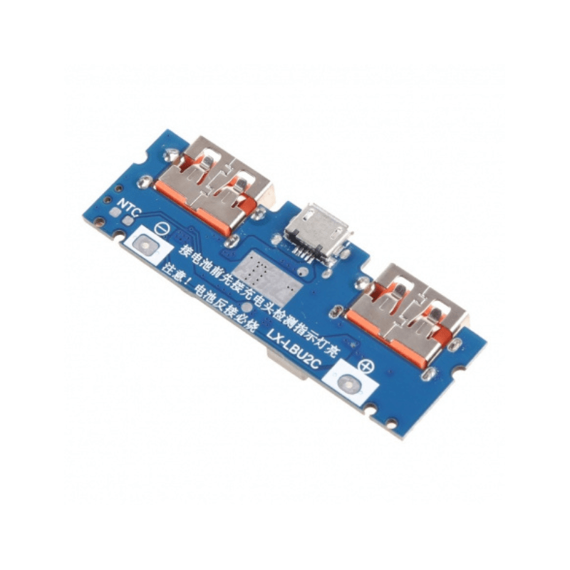 ماژول پاوربانک فست شارژ با ورودی Type-C و دو خروجی USB مدل LX-LBU2C