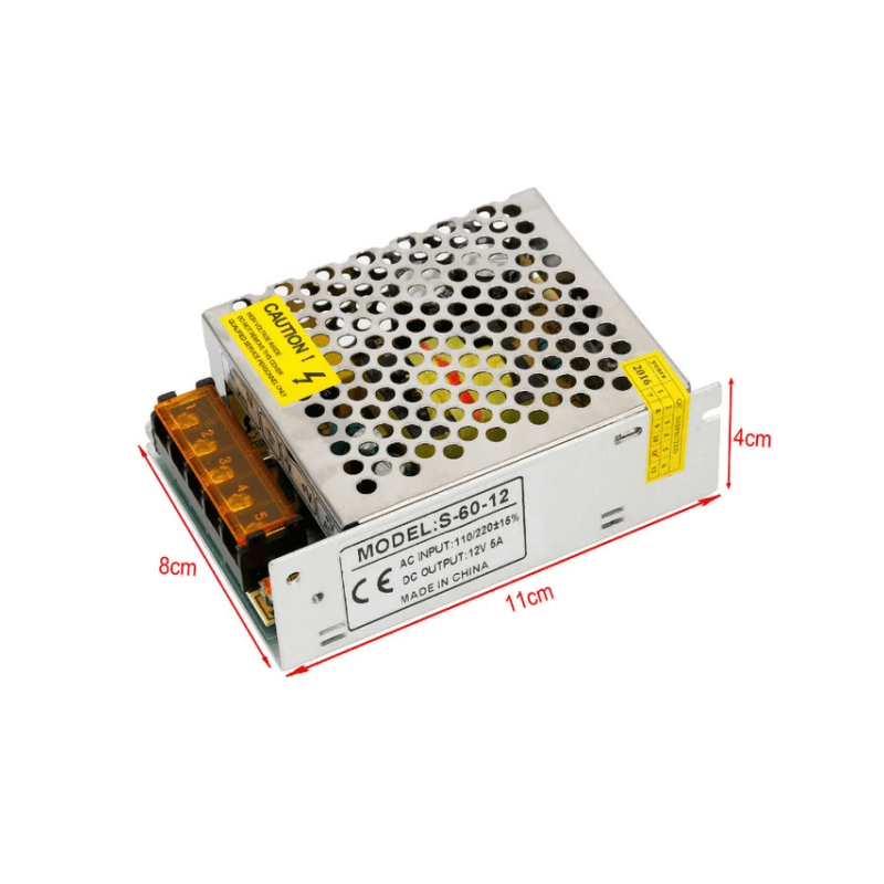 تغذیه سوئیچینگ فلزی 12 ولت 5 آمپر 12V-5A