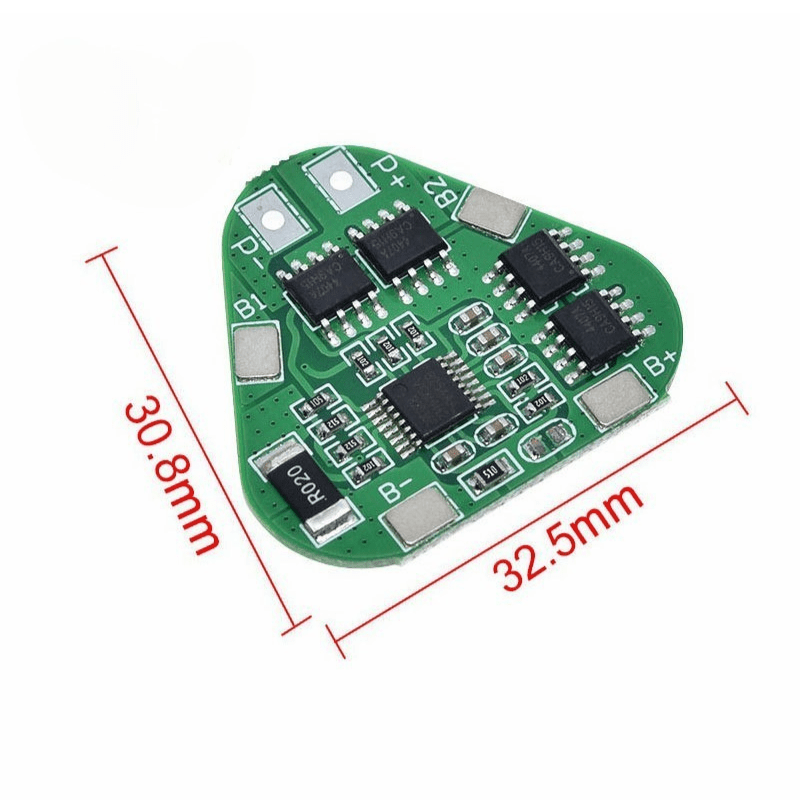 ماژول محافظ شارژ و دشارژ باتری لیتیومی 3 سل 8 آمپر سه گوش HX-3S-03
