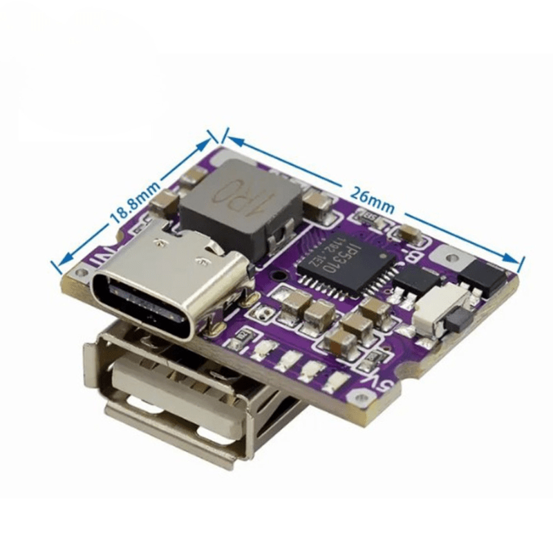 ماژول پاوربانک 3.1 آمپر با ورودی Type-C و خروجی USB مدل LX-LBC3.1