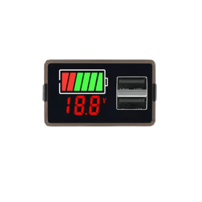 ماژول نمایشگر شارژ باتری 30-8 ولت روپنلی دارای دو خروجی USB فست شارژ