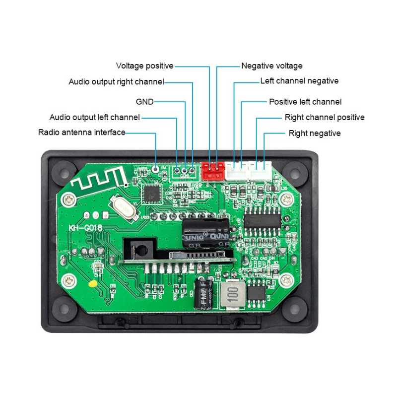 پخش کننده MP3 PLAYER بلوتوثی پنلی 12V