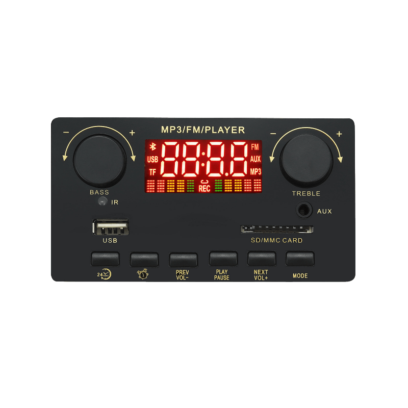 پخش کننده MP3 PLAYER پنلی بلوتوثی دارای آمپلی فایر 2X40W و خروجی ساب 80w مدل JX-Y10