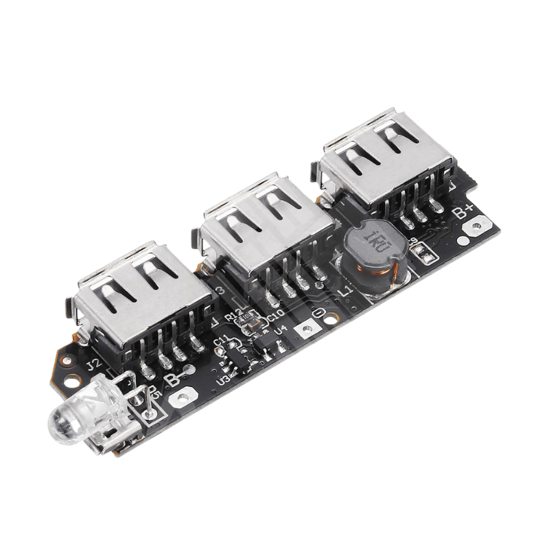 ماژول پاوربانک دارای سه خروجی USB 5V-2.1A