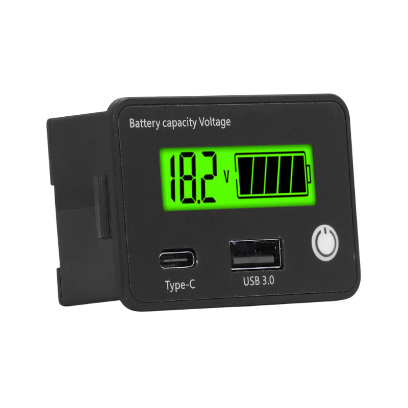 ماژول نمایشگر شارژ باتری 30-8 ولت روپنلی دارای دو خروجی USB-A و Type-C فست شارژ