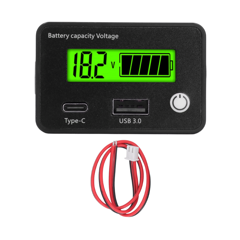 ماژول نمایشگر شارژ باتری 30-8 ولت روپنلی دارای دو خروجی USB-A و Type-C فست شارژ