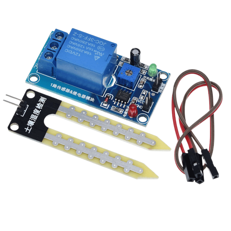 ماژول سنسور رطوبت خاک YL-69 به همراه یک رله تک کاناله 12V