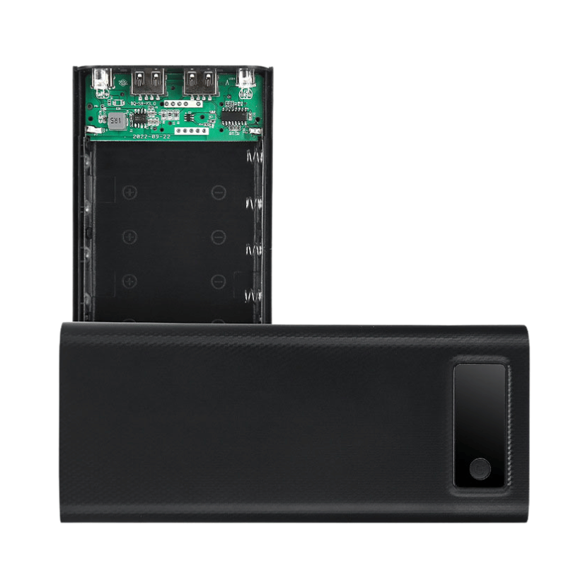 کیس پاوربانک با ظرفیت 20000mAh با درگاه Type-C ،Micro و USB فست شارژ (مشکی)