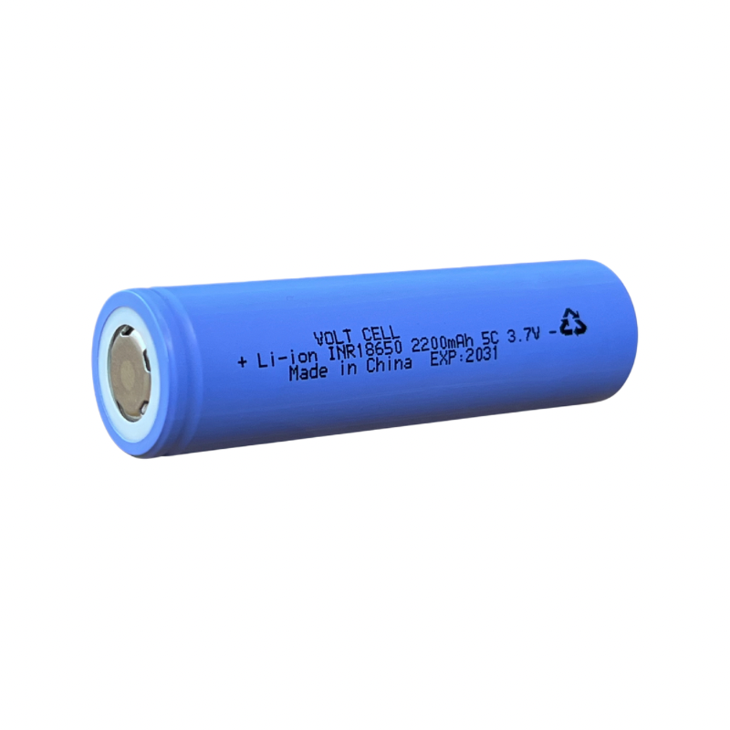 باتری لیتیوم یون 3.7 ولت 5C 2200mAh سایز 18650 برند VOLT CELL