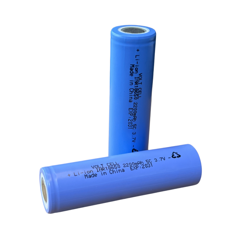 باتری لیتیوم یون 3.7 ولت 5C 2200mAh سایز 18650 برند VOLT CELL