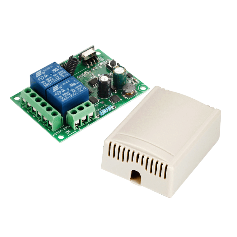 ماژول گیرنده دو کاناله 433MHZ کدلرن 220 ولت AC (بدون ریموت)