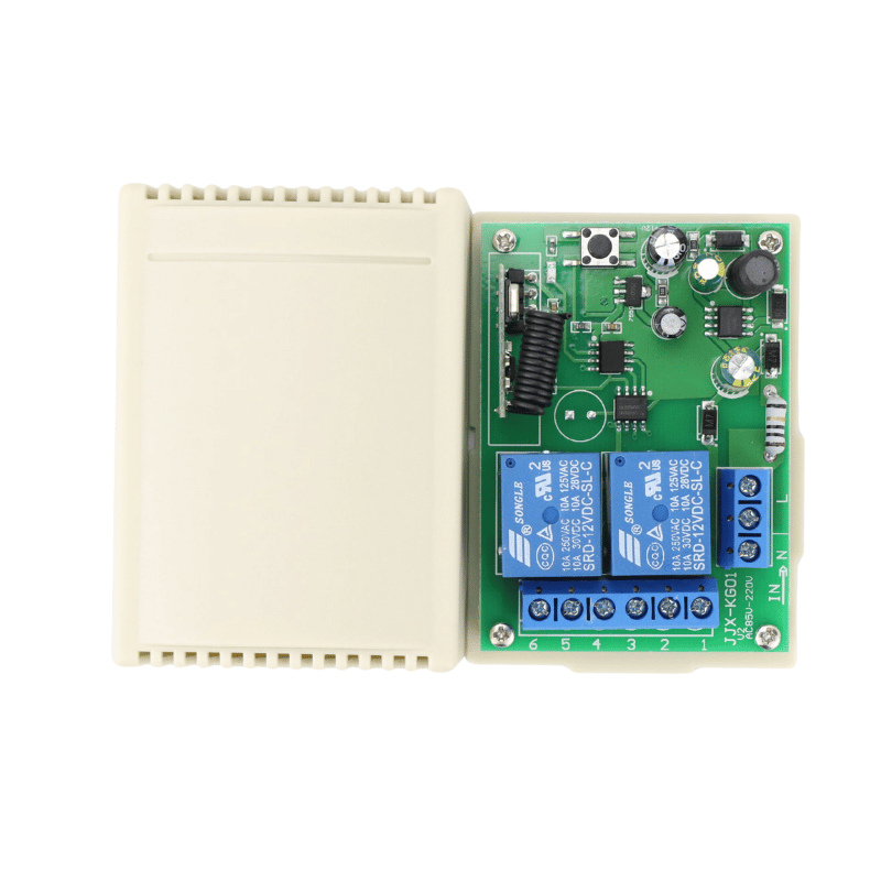 ماژول گیرنده دو کاناله 433MHZ کدلرن 220 ولت AC (بدون ریموت)
