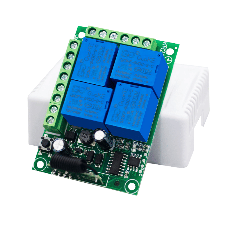 ماژول گیرنده چهار کاناله 433MHZ کدلرن 220 ولت AC (بدون ریموت)