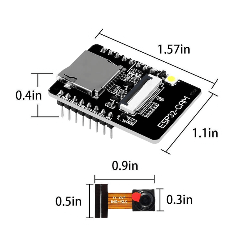برد ESP32-CAM با دوربین 3 مگاپیکسلی OV3660