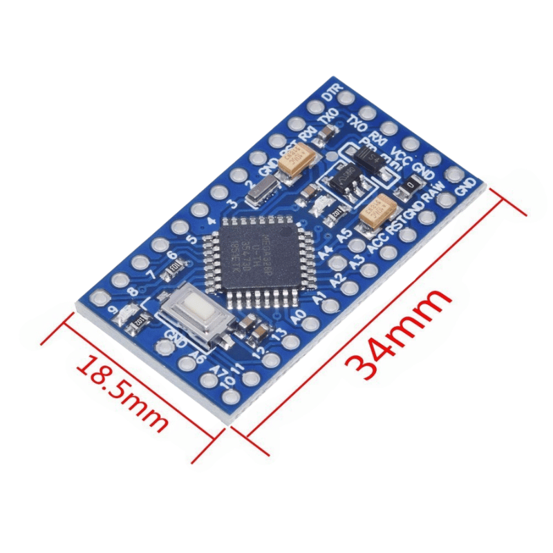 برد آردوینو پرو مینی Arduino Pro Mini با ولتاژ تغذیه 5 ولت