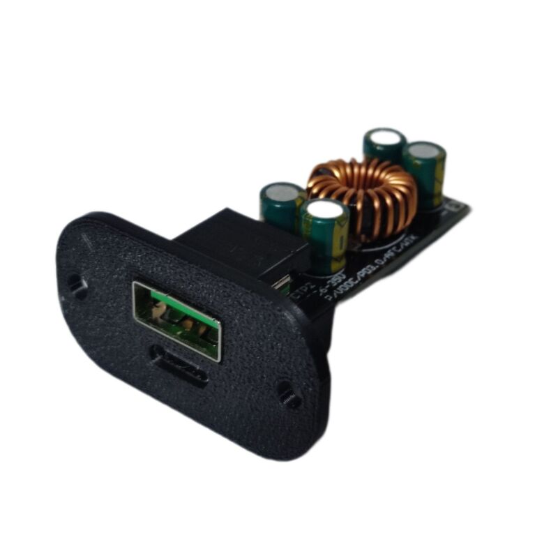 قاب روپنلی مستطیلی ماژول فست شارژ QC4.0-QC3.0 با خروجی USB Type-C